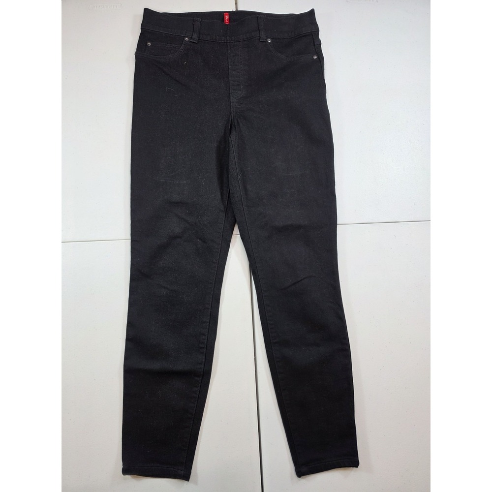 Spanx Shape EveryWear Ankle Skinny Jeans Clean Black Lifting Tummy Tamer Large